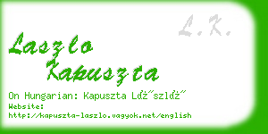 laszlo kapuszta business card